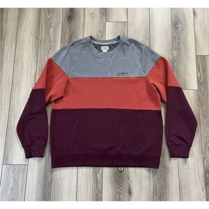 L.L. Bean Men's Crewneck Sweater - Gray, Red, Burgundy